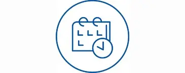 icono de reloj y calendario