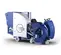 Granalladora montable de 10 in Blastrac azul y plateada