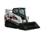 Cargador sobre orugas compacto de 3,400 lb BOBCAT blanco, negro y rojo