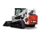 Cargador sobre orugas compacto de 3,400 lb BOBCAT blanco, negro y rojo