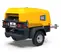 Compresor a diésel Atlas Copco amarillo y gris