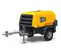 Compresor a diésel Atlas Copco amarillo y gris