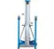 Elevador de materiales manual Genie de 700 – 1,000 lb y 13 – 15 ft azul y plateado