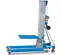 Elevador de materiales manual Genie de 700 – 1,000 lb y 13 – 15 ft azul y plateado
