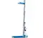 Elevador de materiales manual Genie de 700 – 1,000 lb y 13 – 15 ft azul y plateado