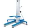 Elevador de materiales manual Genie de 700 – 800 lb y 19 – 20 ft azul y plateado