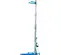 Elevador de materiales manual Genie de 700 – 800 lb y 19 – 20 ft azul y plateado