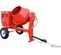Mezcladora de concreto, 9 ft³, remolcable, a gasolina o eléctrica MULTIQUIP roja
