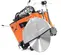 Sierra de concreto manual autopropulsada Husqvarna naranja y gris