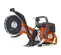 Sierra de corte para concreto, 9 in, a gasolina HUSQVARNA naranja, negra y plateada