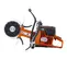 Sierra de corte para concreto, 9 in, a gasolina HUSQVARNA naranja, negra y plateada