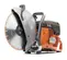 Sierra de corte para concreto de 14 pulgadas, a gasolina HUSQVARNA naranja, negra y gris