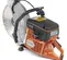 Sierra de corte para concreto de 14 pulgadas, a gasolina HUSQVARNA naranja, negra y gris