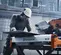 Sierra para mosaicos eléctrica Husqvarna naranja y gris de 10 pulgadas