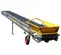 Sistema de cinta transportadora Interquip amarillo y plateado
