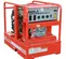 Generador portátil de 9,600 – 9,900 W, a gasolina MULTIQUIP rojo y gris