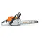 Sierra de cadena, 18 in, a gasolina STIHL gris y naranja