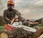 Sierra de cadena, 18 in, a gasolina STIHL gris y naranja