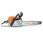 Sierra de cadena, 20 in, a gasolina STIHL naranja, gris y negra