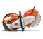 Sierra de corte para concreto de 12 pulgadas Stihl naranja y blanca