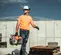 Sierra de corte para concreto, 14 in, a gasolina STIHL naranja, blanca y negra