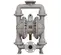Bomba de doble diafragma neumática, 2 in, acero inoxidable VERSAMATIC gris