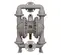 Bomba de doble diafragma neumática, 2 in, acero inoxidable VERSAMATIC gris