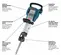 Kit de martillo neumático para demolición, eléctrico, 35 lb Bosch verde y negro