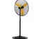 Ventilador de pedestal de 24 pulgadas Pinnacle negro y amarillo