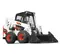 Cargador compacto de 2,600 – 3,000 lb BOBCAT blanco, negro y naranja