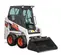 Cargador compacto de 600 – 850 lb BOBCAT blanco, negro y naranja