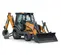 Orange and gray CASE 60-90 HP Backhoe Loader, 14 ft. de profundidad de excavación