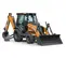 Orange and gray CASE 60-90 HP Backhoe Loader, 14 ft. de profundidad de excavación, con Extendahoe