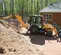 Orange and gray CASE 60-90 HP Backhoe Loader, 14 ft. de profundidad de excavación