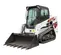 Cargador sobre orugas compacto BOBCAT blanco y negro