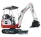 Red, white and black 4,200 lb. electric Mini Excavator