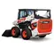 Red and white Bobcat skid steer