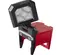 Red and black Milwaukee portable LED light