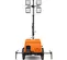 Orange and black GENERAC Light Tower Vertical Mast Extended Run