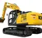 Yellow and black KOBELCO 62,000-63,000 lb. Long-Reach Excavator