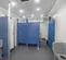 Black Satellite 15-station restroom trailer interior