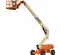 Orange and beige JLG telescopic boom lift
