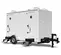 White Satellite 2-Station Restroom Trailer with 2 Sinks
