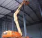 Pluma para elevación articulada JLG naranja