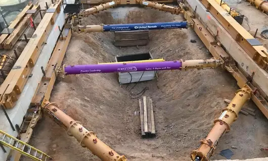 load pins in trench excavation