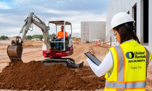 Sitio de construcción de United Rentals