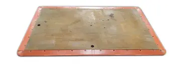 Seguridad en las zanjas: Imagen de tarjeta con placa para caminos con fondo blanco