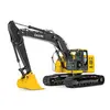Yellow and gray JOHN DEERE Excavator with Reduced Tail Swing