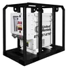Transformador elevador/reductor de 45 kVA blanco y negro