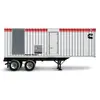 Generador remolcable de 800 – 1,000 kW, a diésel CUMMINS blanco, negro y rojo